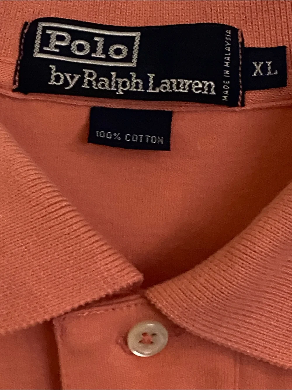 Polo by Ralph Lauren Short Sleeve Coral Polo Size XL 100% Cotton